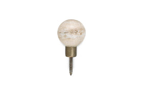 Paladi Marble & Iron Round Hook - Grey