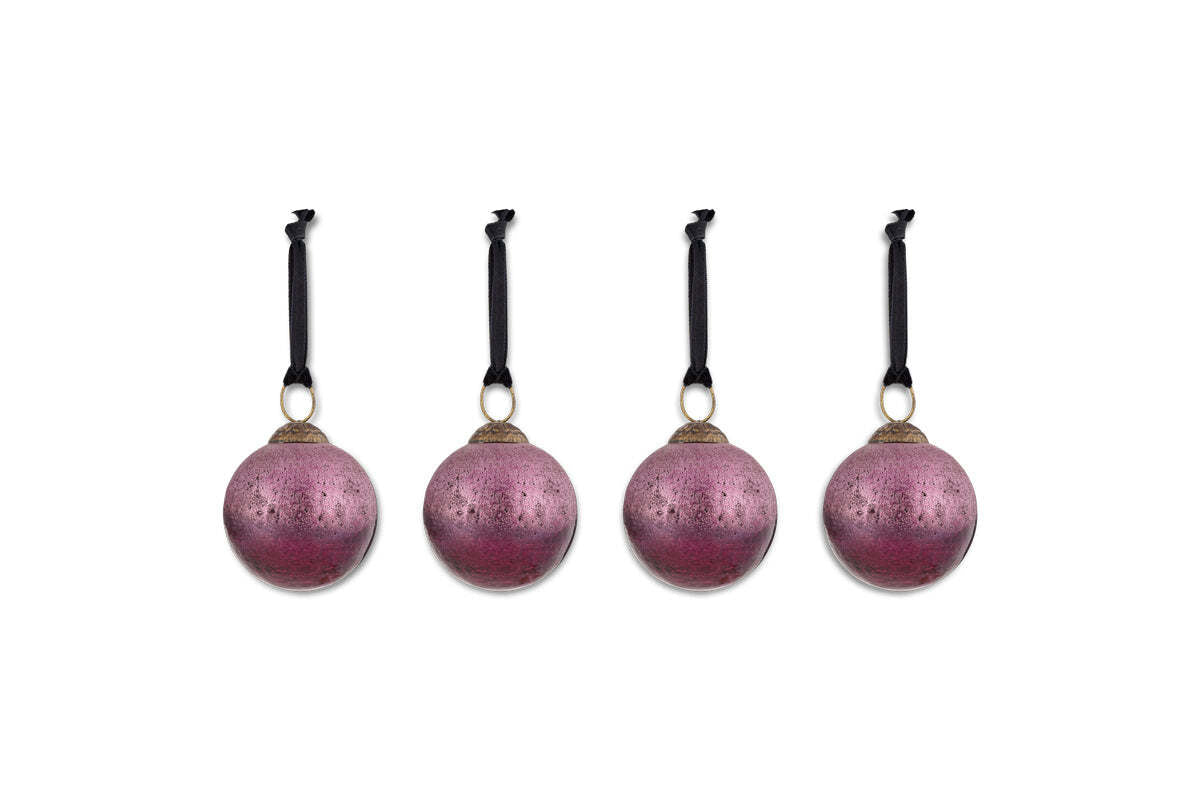 Pannee Round Baubles - Ruby (Set of 4)