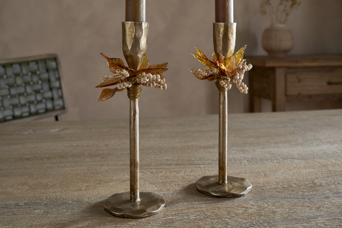Parili Candle Holder - Ochre - (Set of 2)