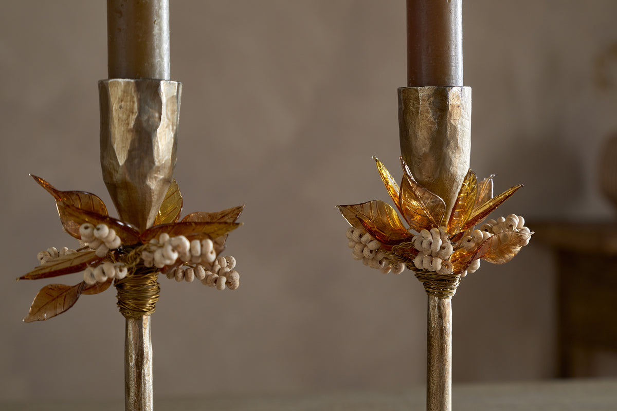 Parili Candle Holder - Ochre - (Set of 2)