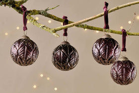 Patta Baubles - Burgundy - (Set of 4)