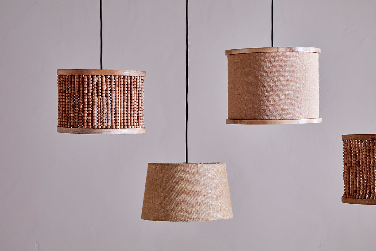 Neela Mango Wood Lampshade - Natural