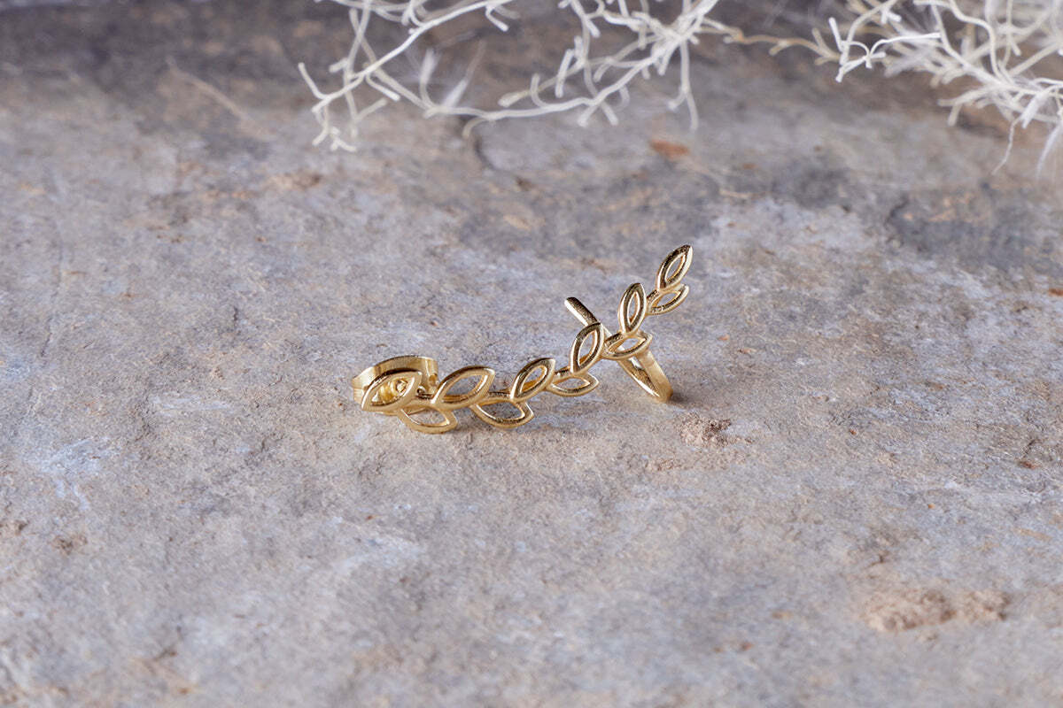 Pritee Ear Climbers - Gold