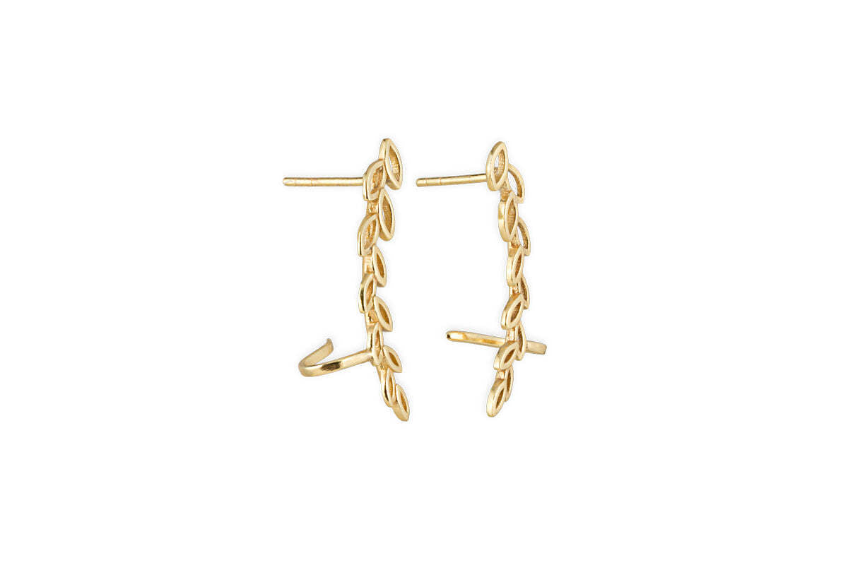 Pritee Ear Climbers - Gold