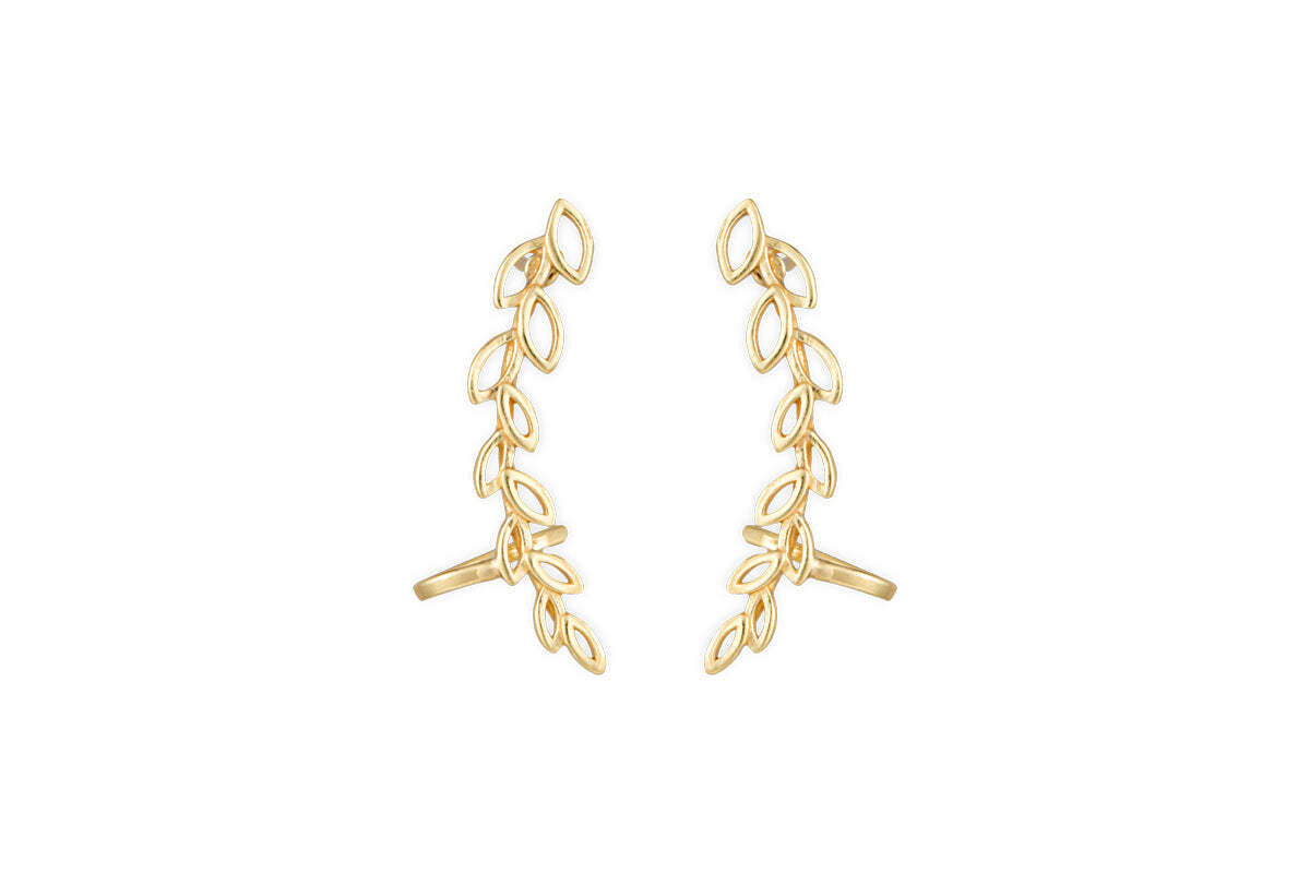 Pritee Ear Climbers - Gold