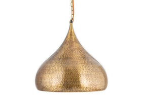 Quinn Statement Hammered Metal Pendant - Large