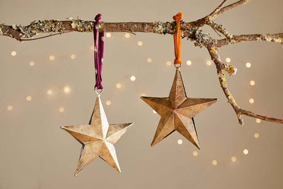 Roshani Star Baubles - Antique Brass (Set of 2)