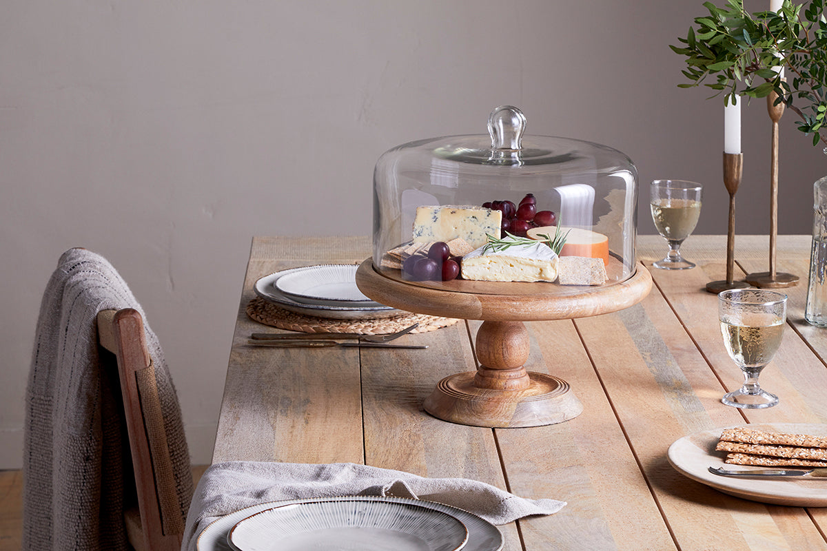 Recycled Glass Dome Cake Stand