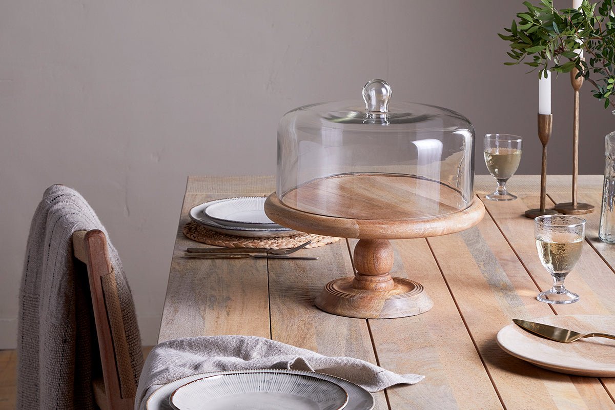 Recycled Glass Dome Cake Stand