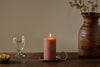 Rustic Soy Blend Pillar Candle - Rust - Small