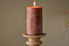 Rustic Soy Blend Pillar Candle - Rust - Large