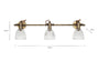 Rarni Ceiling Spotlight Bar - Antique Brass