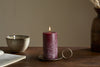 Rustic Soy Blend Pillar Candle - Dark Cherry - Small