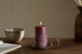 Rustic Soy Blend Pillar Candle - Dark Cherry - Small
