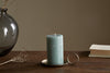 Rustic Soy Blend Pillar Candle - Sage Green - Small