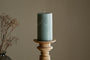 Rustic Soy Blend Pillar Candle - Sage Green - Large