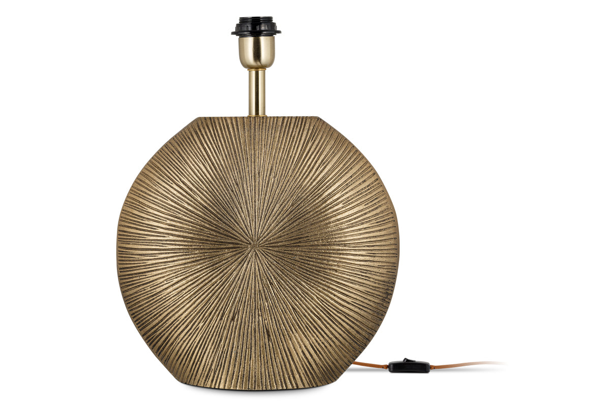 Ramvas Etched Table Lamp - Antique Brass