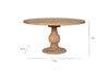 Laya Round Carved Mango Wood Table - Large