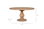 Laya Round Carved Mango Wood Table - Large