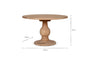 Laya Round Carved Mango Wood Table - Small