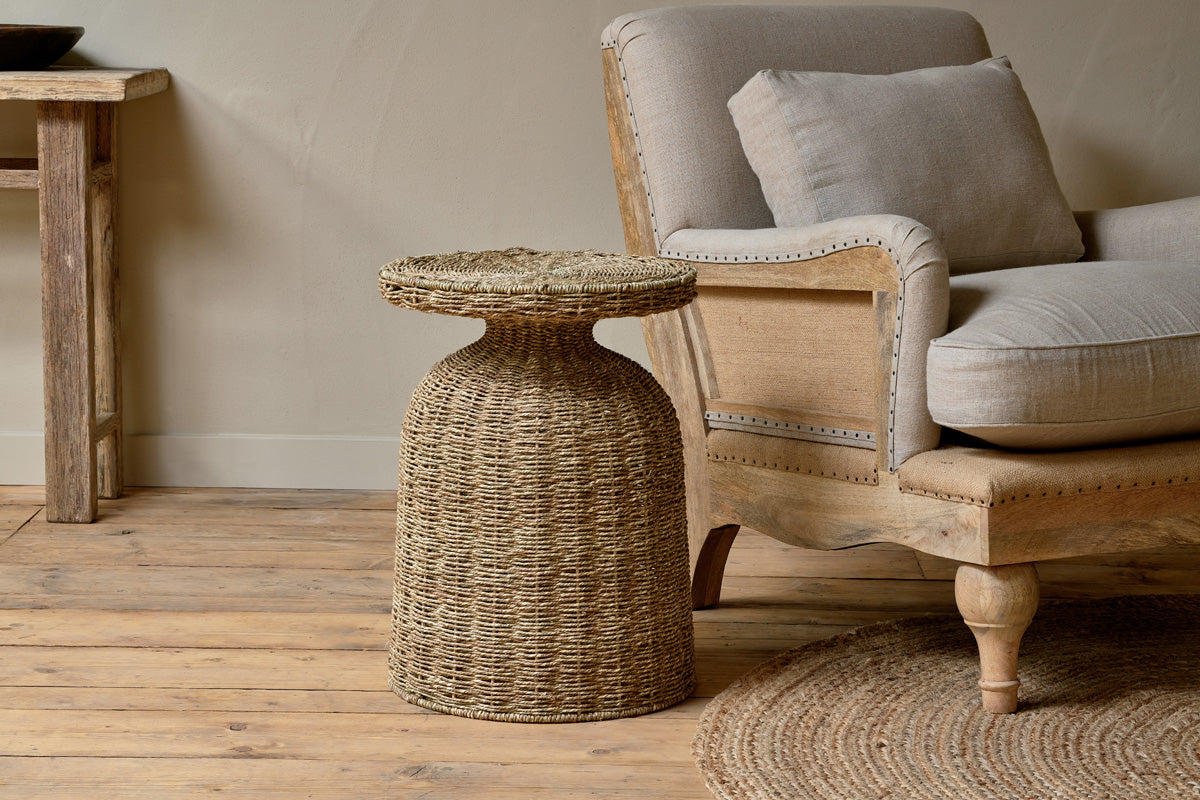 Rampura Rattan Side Table - Natural