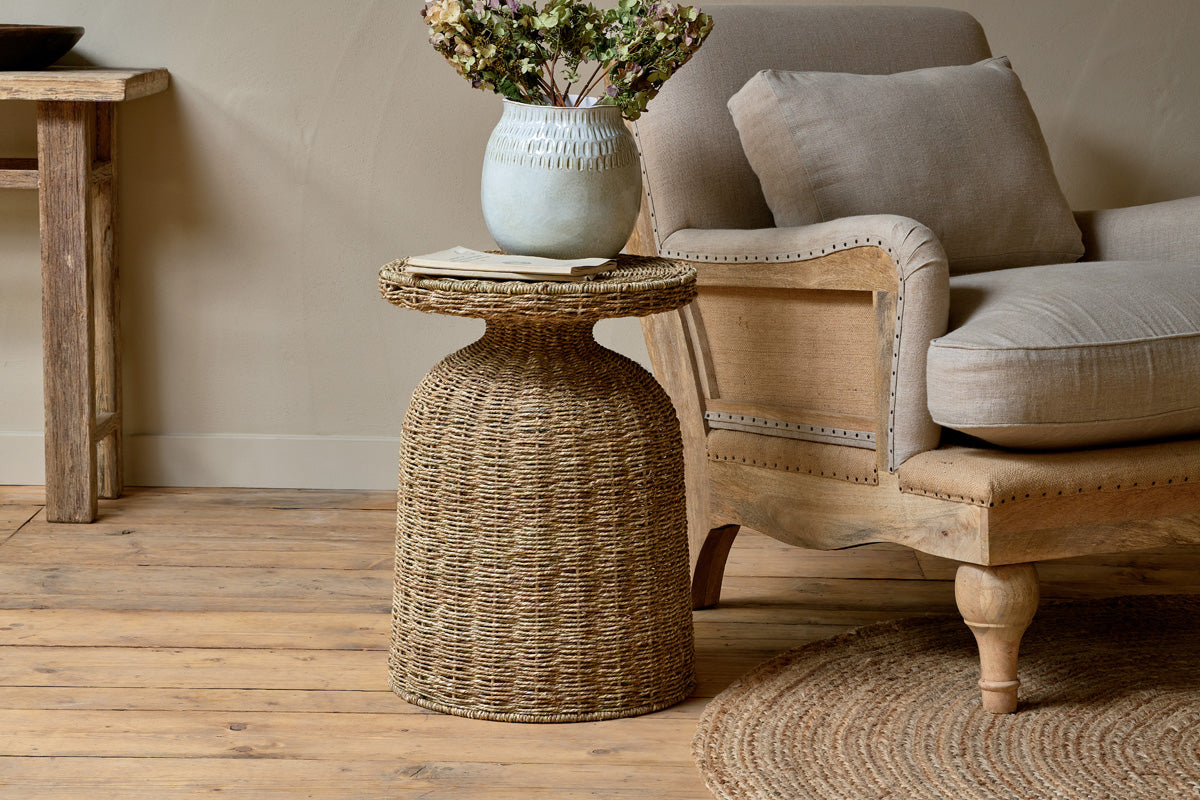 Rampura Rattan Side Table - Natural