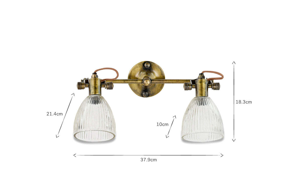 Rarni Recycled Glass Double Wall Light