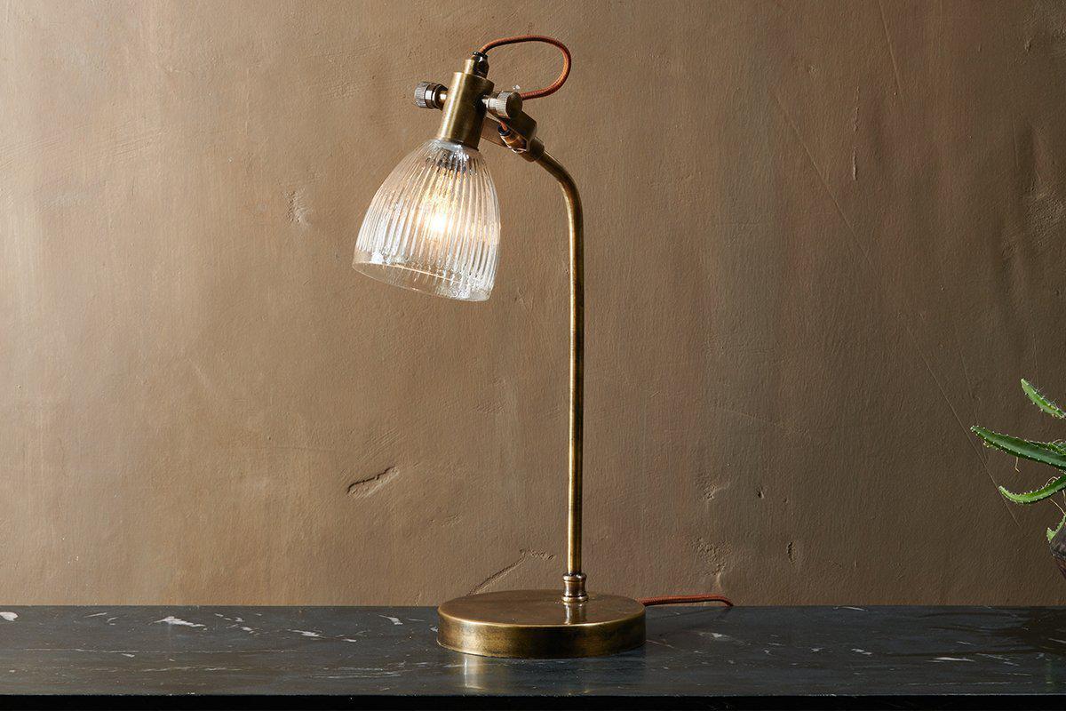 Rarni Recycled Glass Table Lamp - Antique Brass