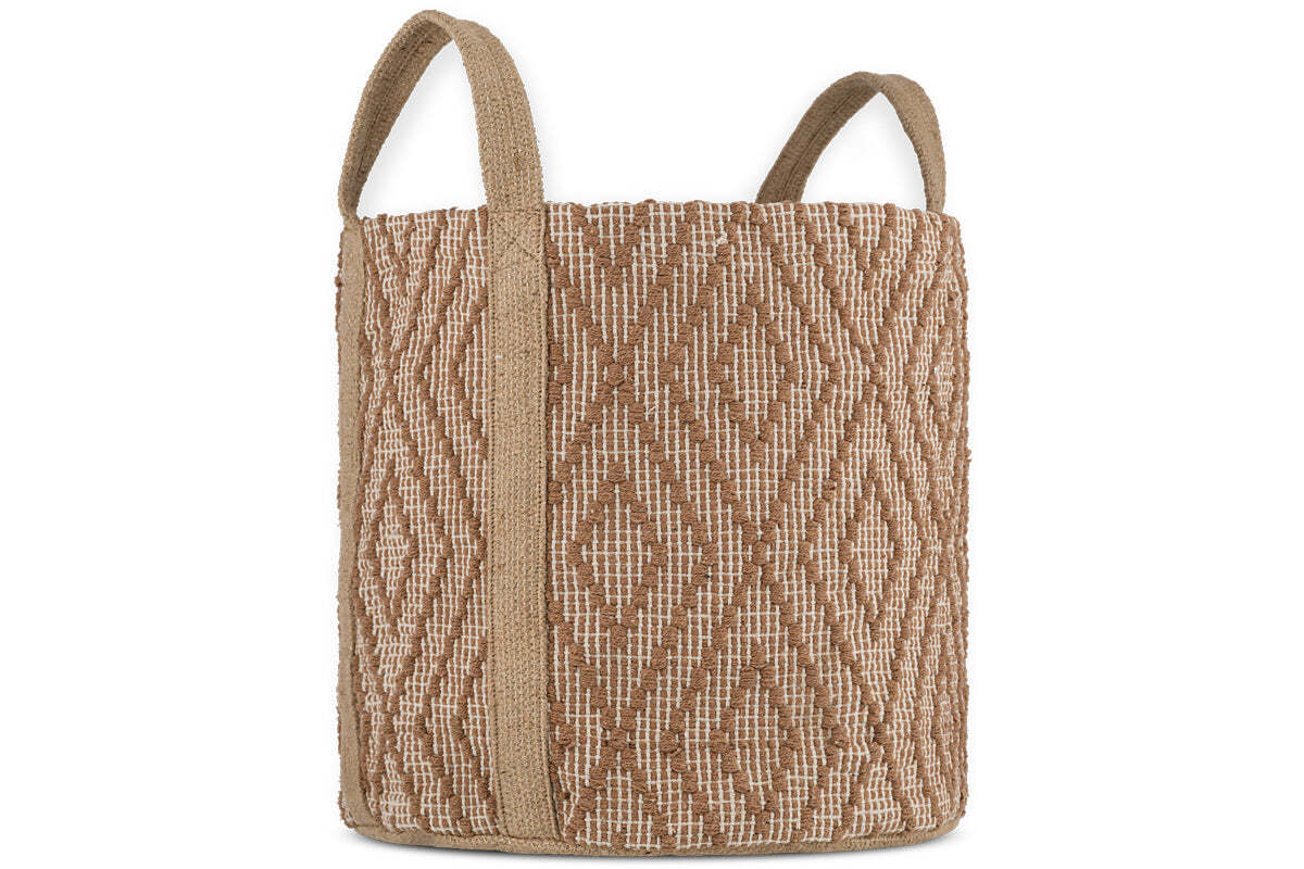 Renu Jute Basket - Rust & Natural