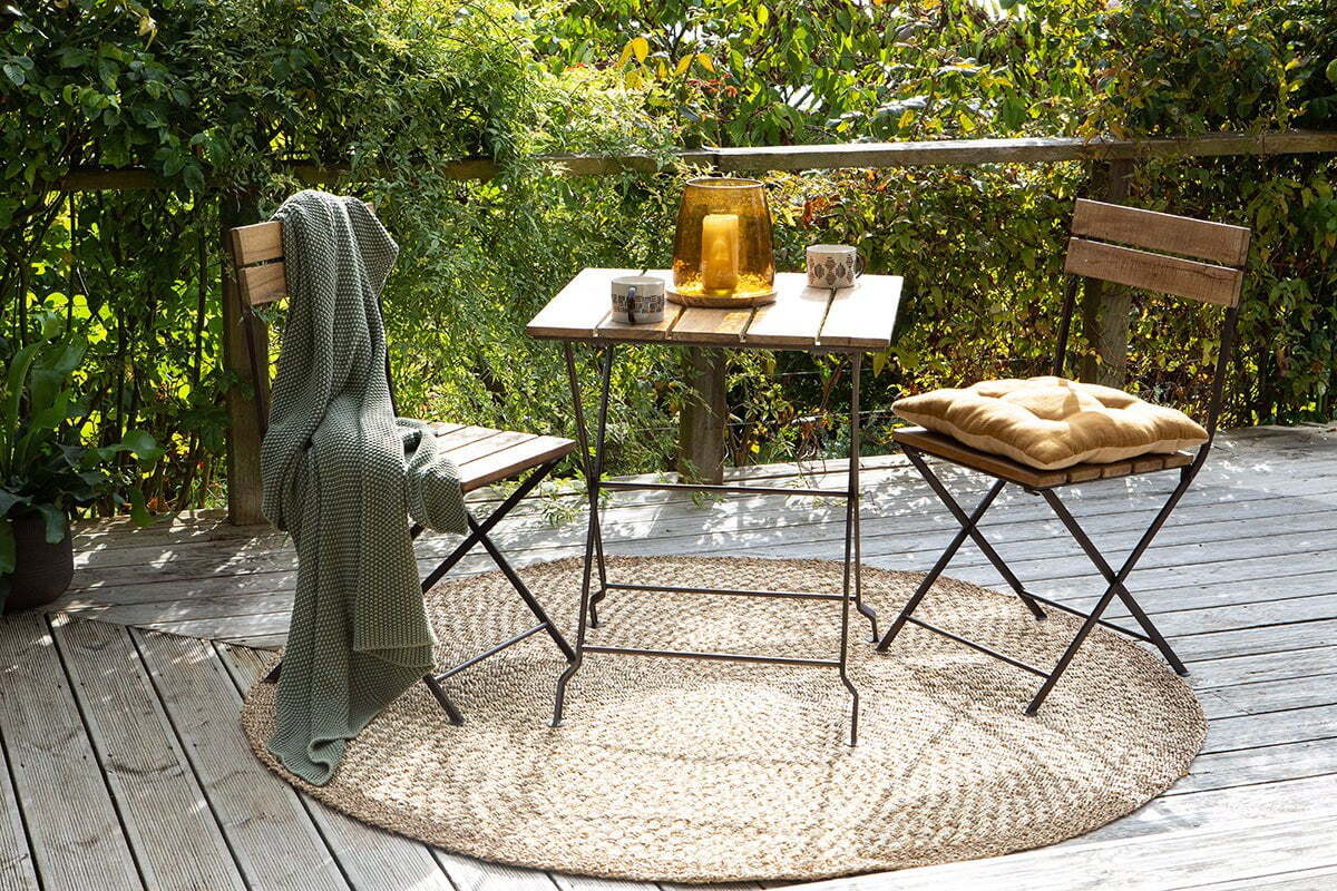 Rishikesh Reclaimed Wood & Iron Folding Table