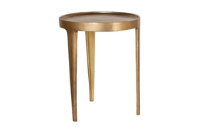 Rohia Cast Metal Side Table - Brass