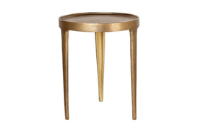 Rohia Cast Metal Side Table - Brass