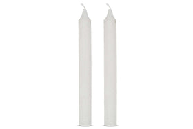 Rustic Soy Blend Dinner Candle - White - (Set of 2)