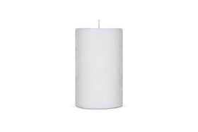 Rustic Soy Blend Pillar Candle - White - Large