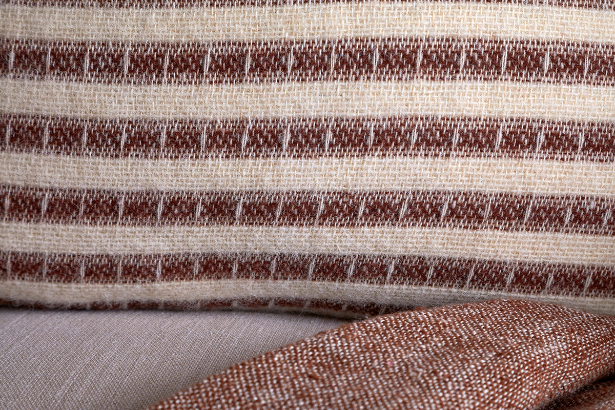 Sanval Wool Cushion Cover - Burgundy-Trade nkuku