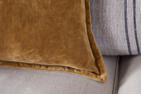 Sela Velvet Cushion Cover - Ochre