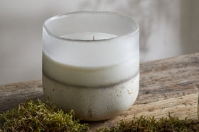 Sea Salt & Moss 3 Wick Scented Candle - Aged Smoke - 3 Wick