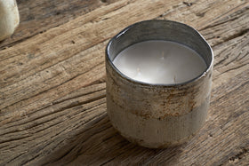 Juniper & Fir 3 Wick Scented Candle - Antique Gold - 3 Wick