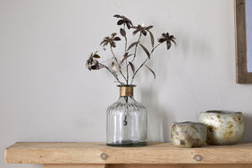 Svara Stem Flower - Antique Brass
