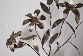 Svara Stem Flower - Antique Brass