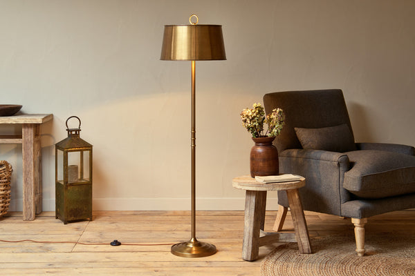 Siwan Floor Lamp - Antique Brass