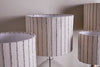 Sanja Cotton Stripe Lampshade - Off White & Grey-Trade nkuku