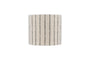 Sanja Cotton Stripe Lampshade - Off White & Grey-Trade nkuku