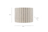 Sanja Cotton Stripe Lampshade - Off White & Grey-Trade nkuku