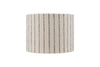 Sanja Cotton Stripe Lampshade - Off White & Grey-Trade nkuku