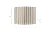 Sanja Cotton Stripe Lampshade - Off White & Grey-Trade nkuku