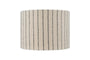 Sanja Cotton Stripe Lampshade - Off White & Grey-Trade nkuku