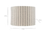 Sanja Cotton Stripe Lampshade - Off White & Grey-Trade nkuku