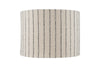 Sanja Cotton Stripe Lampshade - Off White & Grey-Trade nkuku