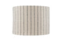 Sanja Cotton Stripe Lampshade - Off White & Grey-Trade nkuku